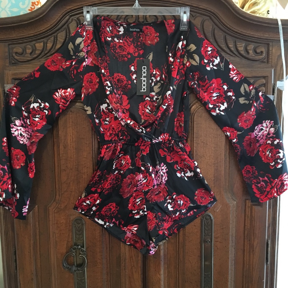 Cute silky romper